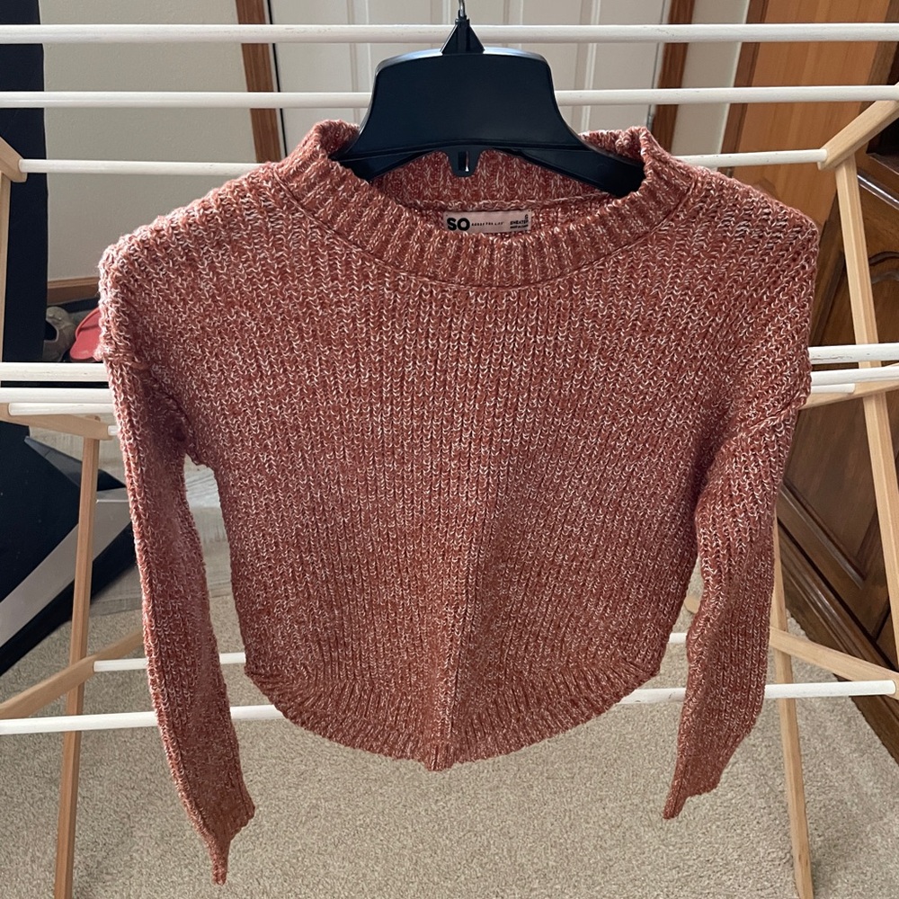 SO Women's Warm Copper Crew Neck Sweater